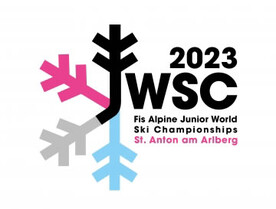 FIS Alpine Junioren Ski Weltmeisterschaften - Logo: Bunte Schneeflocke mit Schriftzug des Events