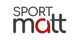 Logo von Sport Matt. Der Schriftzug ist modern gestaltet in Schwarz und Rot, wobei das „a“ in „Matt“ auffällig rot hervorgehoben ist. Das Logo repräsentiert ein traditionsreiches Sportgeschäft in der Region Arlberg.