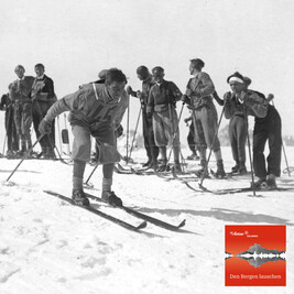 Historische Aufnahme von einem der ersten Skirennen in St. Anton am Arlberg