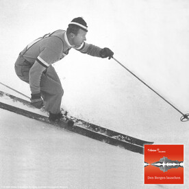 Skifahrer aus den 40er/50er Jahren