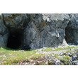Eingang des Bergwerkes in Flirsch in einem Felsen / Entrance to the mine in Flirsch in a rock