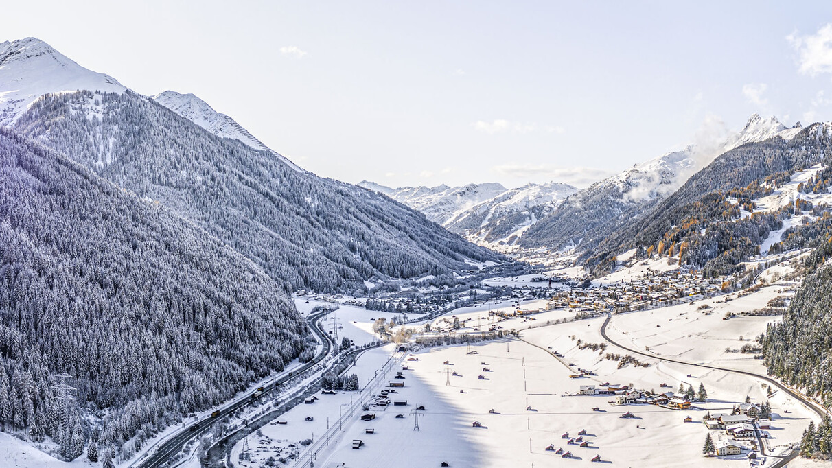 The holiday region St. Anton am Arlberg in winter