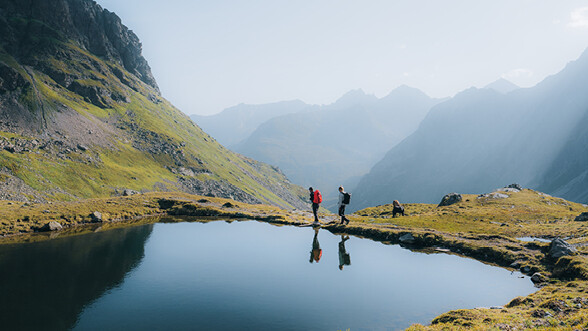 Ausblick über die Sommerberge der Region