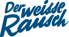 Das Der Weisse Rausch Logo, Namenlogo in blau. 