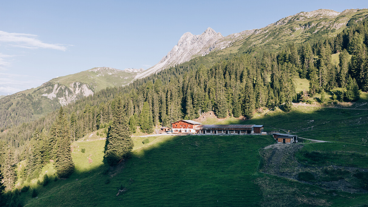 Putzen Alpe with beautiful mountain scenery