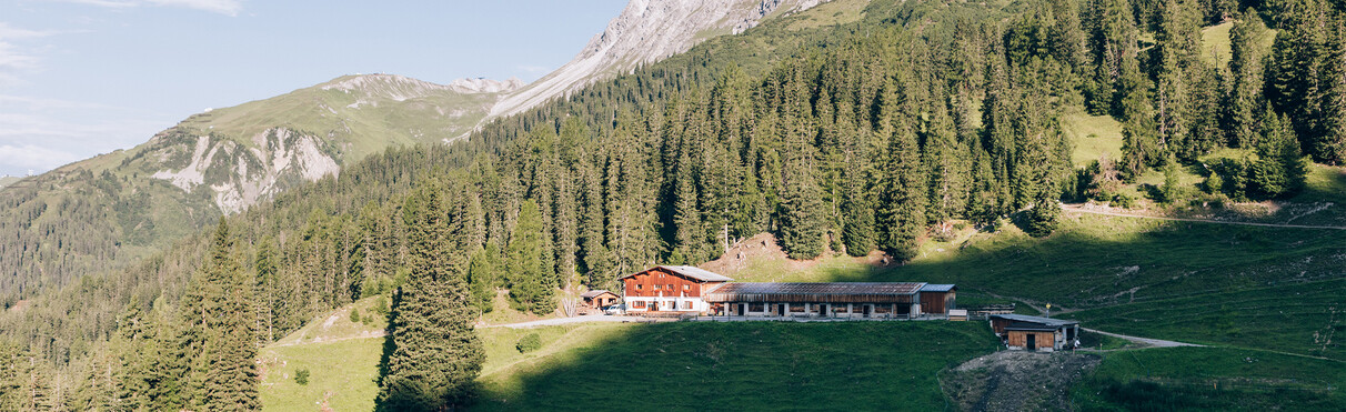 Putzen Alpe with beautiful mountain scenery
