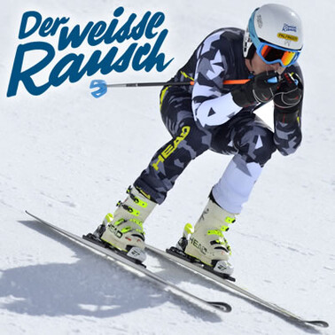 A competitor in the legendary ski race “Der Weisse Rausch” speeds downhill in a deep tuck. This spectacular event draws hundreds of winter sports fans to St. Anton am Arlberg every year.