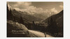 Stanzertal und Alpenstraße / Stanzertal and Alpine Road Panoramablick ins Stanzertal mit Bergstraße im Vordergrund und hoher Bergkette im Hintergrund / Panoramic view into the Stanzertal valley with a mountain road in the foreground and a high mountain range in the background